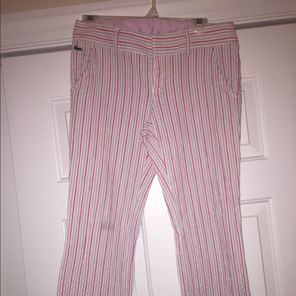 Lacoste Seersucker Cropped Pants